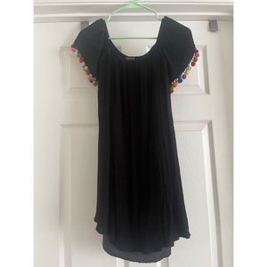 Forever 21 Pom Pom Off the Shoulder Mini Dress